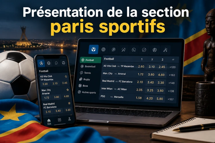 Présentation de la section paris sportifs