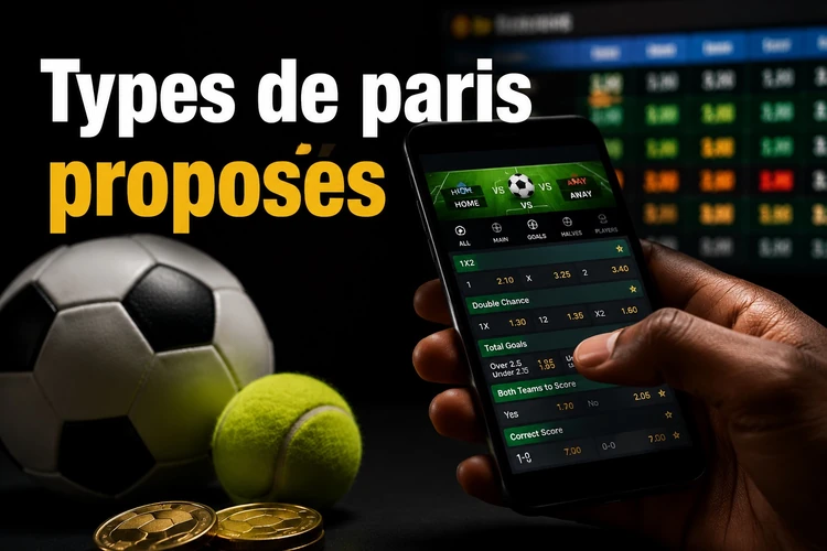 Types de paris proposés