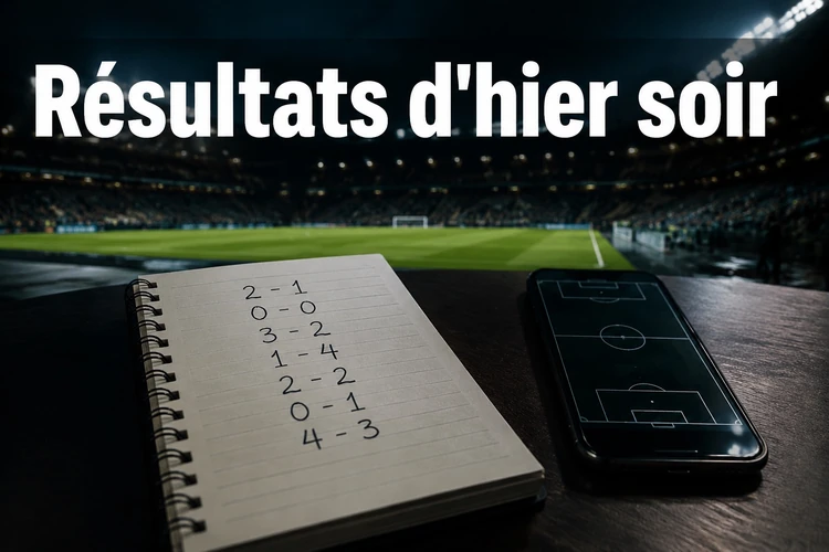 Résultats d'hier soir