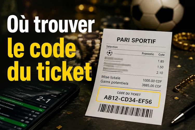 Où trouver le code du ticket
